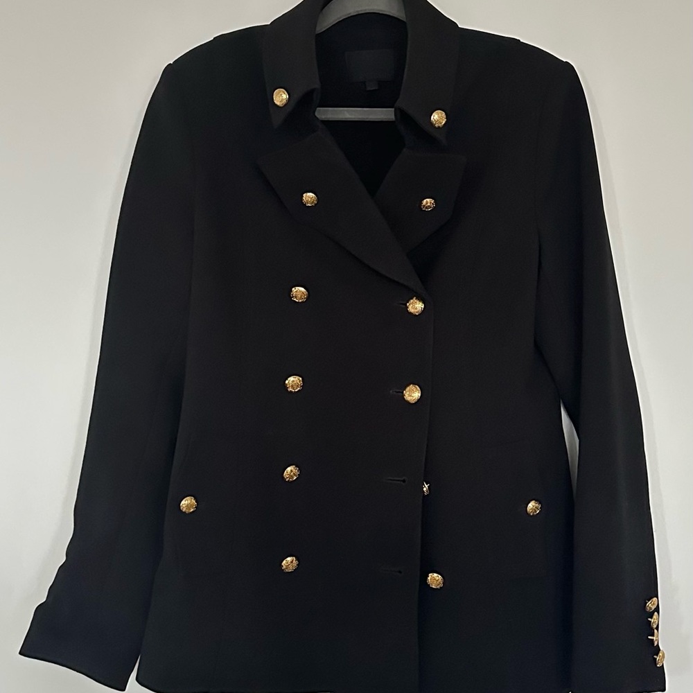 Black Double-Breasted Women's Jacket